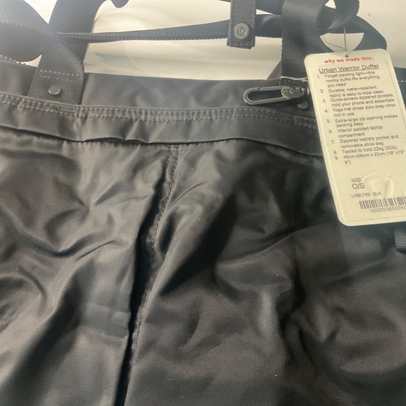 LULULEMON URBANOWSKI WARRIOR DUFFEL BAG BLACK NEW WITH TAGS - Picture 15 of 16